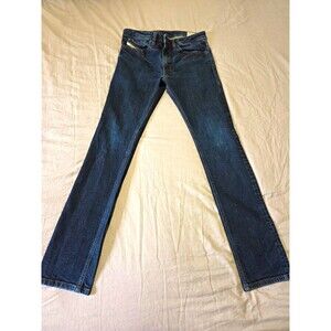 Diesel Industry Slim Straight Dark Wash Blue Denim Jeans Mens Size 28 Low Rise